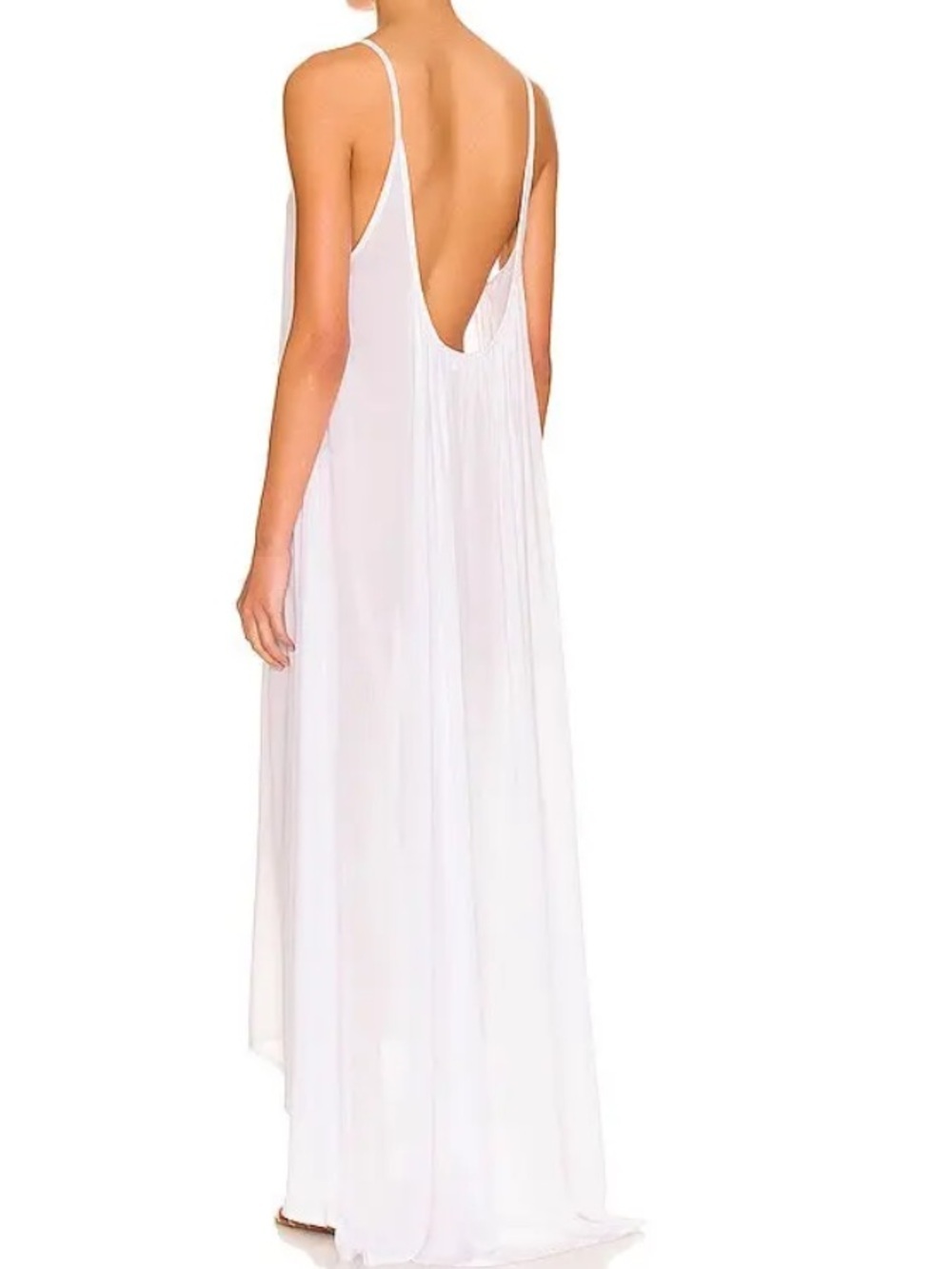 Mikoh Biarritz Low Back White Maxi Sleeveless Summer Dress Size 3 L Large - Picture 3 of 10